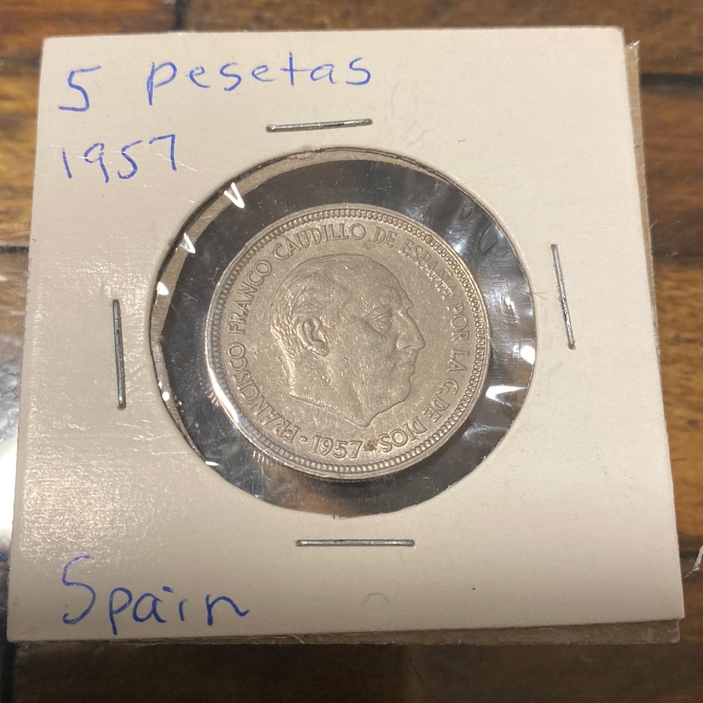 1 coin 5 Pesetas 1957 Spain
